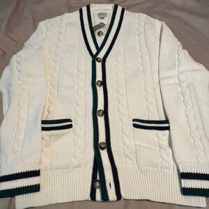 J. Crew cable-knit cricket cardigan (M)